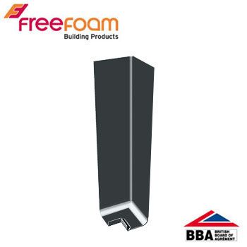 uPVC Fascia Board Corner (Square Edge) 300mm - Anthracite Grey