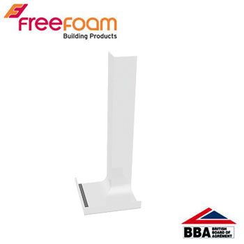 uPVC Fascia Board Internal Corner (Square Edge) 300mm - White