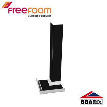 uPVC Fascia Board Internal Corner (Square Edge) 300mm - Black