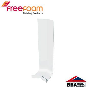 uPVC Fascia Board External Corner (Square Edged) 135d - 300mm White