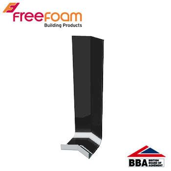 uPVC Fascia Board External Corner (Square Edged) 135d - 300mm Black