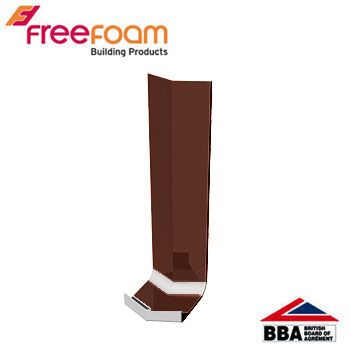 uPVC Fascia Board Internal Corner (Square Edged) 135d - 300mm Brown