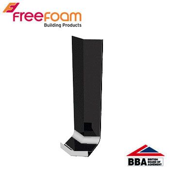 uPVC Fascia Board Internal Corner (Square Edged) 135d - 300mm Black