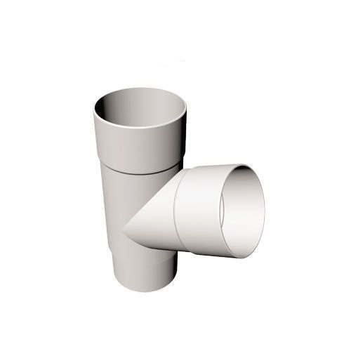 Freeflow Round Plastic Downpipe 112 Degree Branch White 