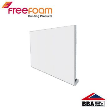 uPVC 225mm Replacement Fascia Board (18mm Square Edged) 5m - White
