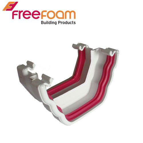 Freeflow Plastic Ogee Style Guttering Ogee to Square Adaptor - White