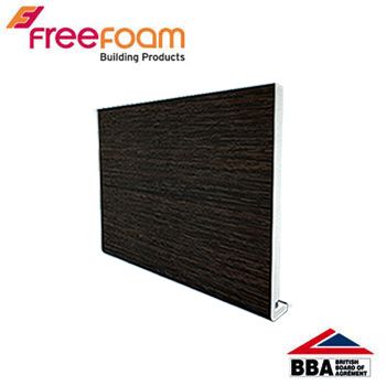 uPVC 250mm Replacement Fascia Board (18mm Square Edge) 5m - Black Ash