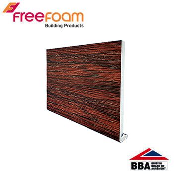 uPVC 250mm Replacement Fascia Board (18mm Square Edge) 5m - Mahogany