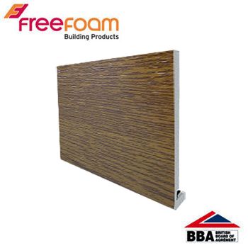 uPVC 175mm Replacement Fascia Board (18mm Square Edge) 5m - Light Oak
