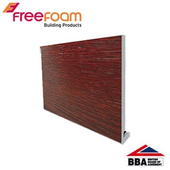 uPVC 175mm Replacement Fascia Board (18mm Square Edge) 5m - Rosewood