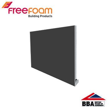  uPVC 225mm Replacement Fascia Board (18mm Square Edge) 5m - Dark Grey
