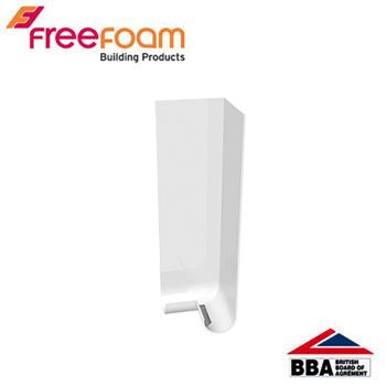 uPVC Fascia Board Bullnose Corner (600mm) - White