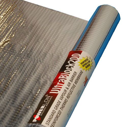 Powerlon Ultrablock 200 Thermo Reflective VCL - 50m x 1.6m Roll