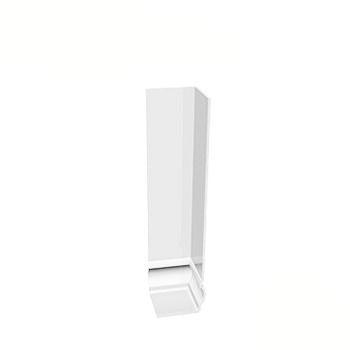 uPVC Ogee Fascia Board Double Ended Corner - 600mm White