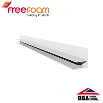 uPVC 'F' Trim (Soffit Board Wall Trim) 5m - White