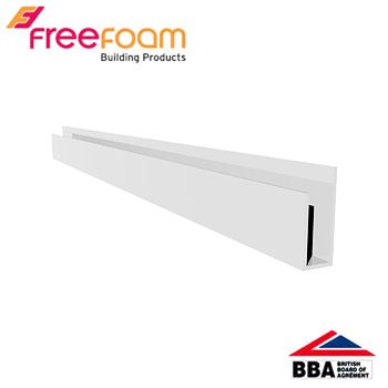 uPVC 'J' Trim (Soffit Board Starter Trim) 5m - White