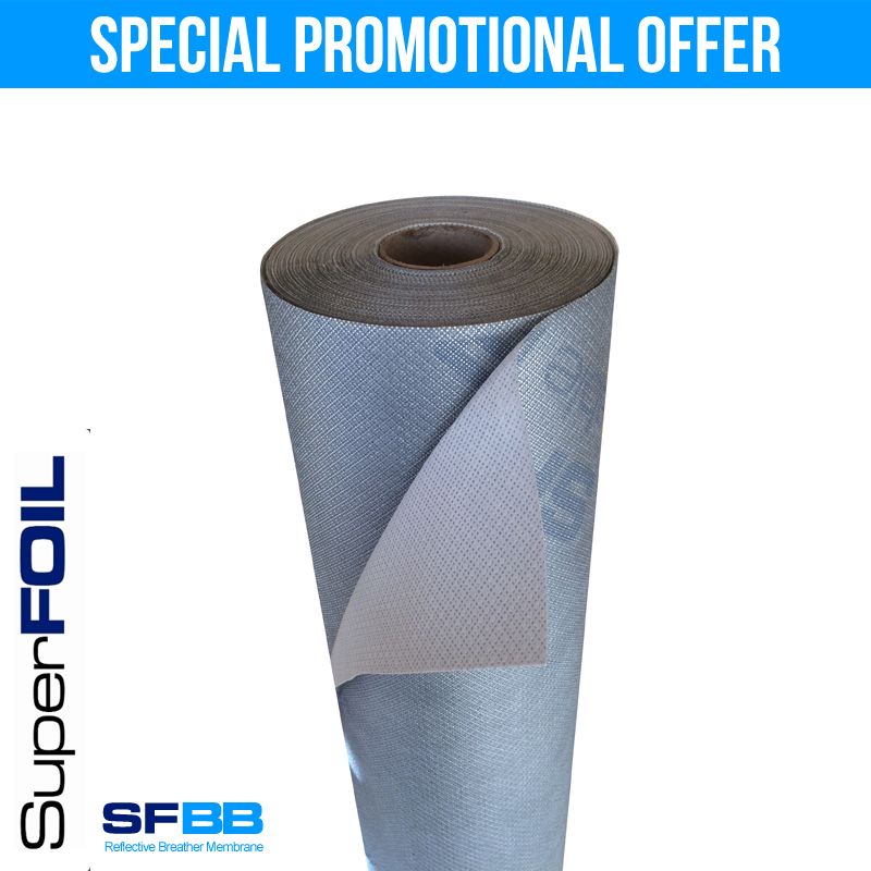 SuperFOIL SFBB Reflective Breather Membrane Roofing Felt - 50m x 1.5m