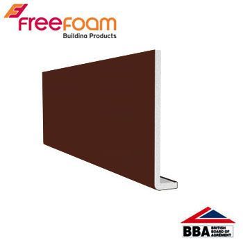 uPVC 410mm Fascia Board (10mm Double Edged Square) 2.5m - Leather Brown