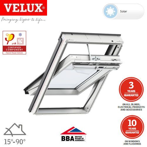 VELUX GGU MK04 008230 White Solar Passive House Window - 78cm x 98cm