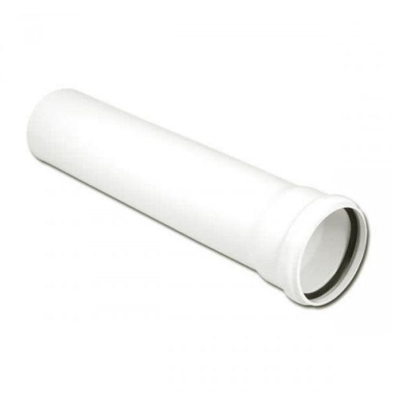 Single Socket Ended Push Fit Soil Pipe 3m in White - 110mm | Roofing ...