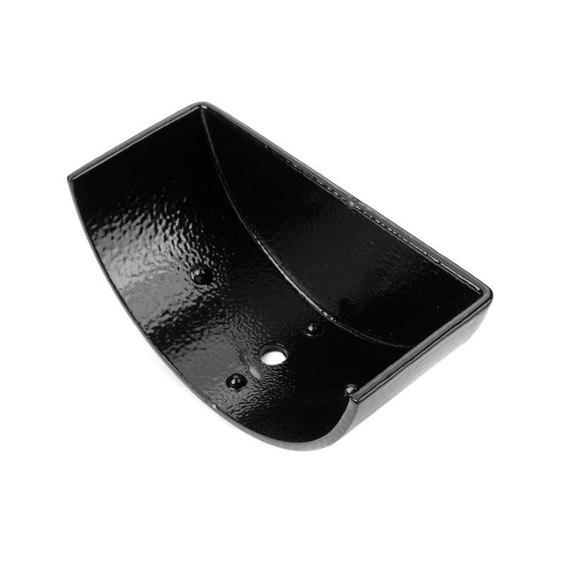 Cast Aluminium Guttering Half Round Internal Stop End 125mm - Black