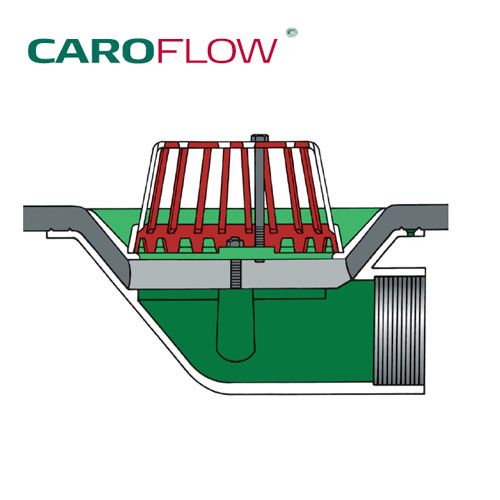 caro-aluminium-roof-rainwater-outlet-90-degree-threaded-dome-grate