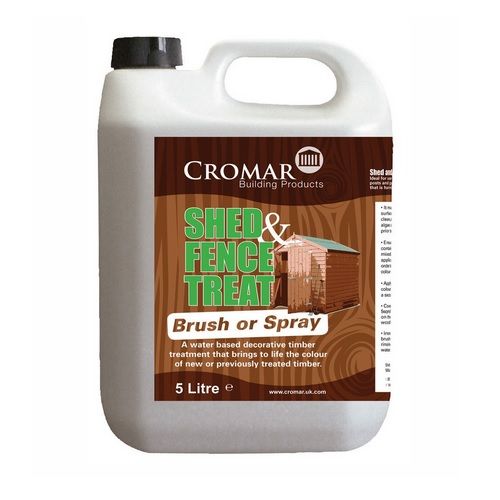 Cromar Shed and Fence Treat Light Brown - Brush or Spray - 25 Litres 