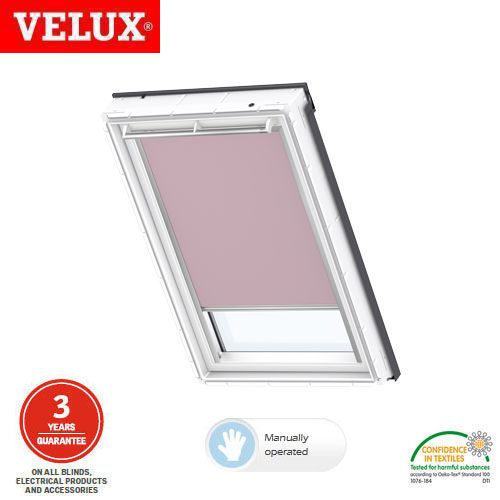 VELUX Manual Blackout Blind DKL S06 4565 - Pale Pink