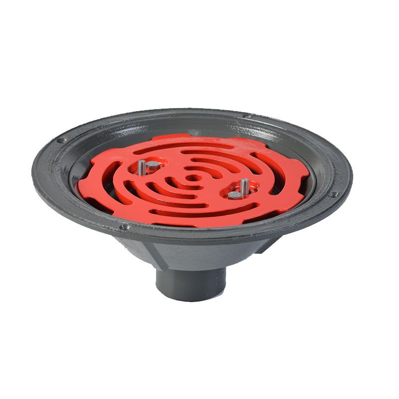 ACO Rainwater Roof Outlet Vertical Scew with Flat Grate - 50mm