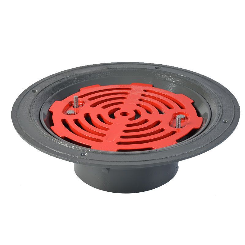 ACO Rainwater Roof Outlet Vertical Scew with Flat Grate - 150mm