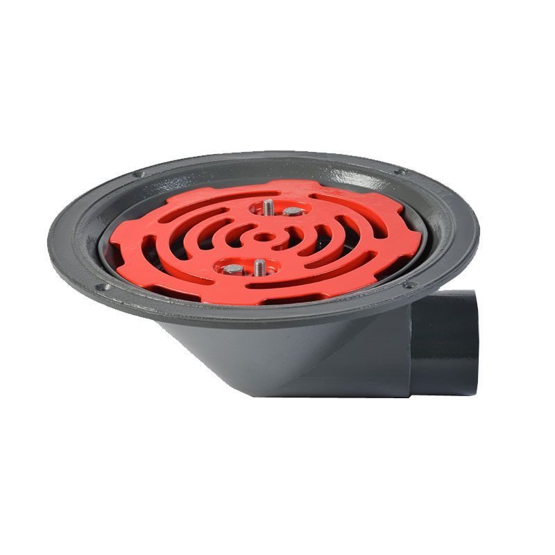 ACO Rainwater Roof Outlet 90dg Screw with Flat Grate - 50mm