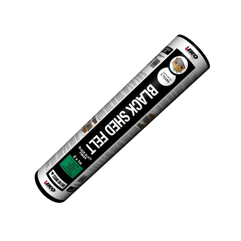 IKO Shed Roofing Felt (Black Mineral) - 8m x 1m - Pallet of 56 Rolls