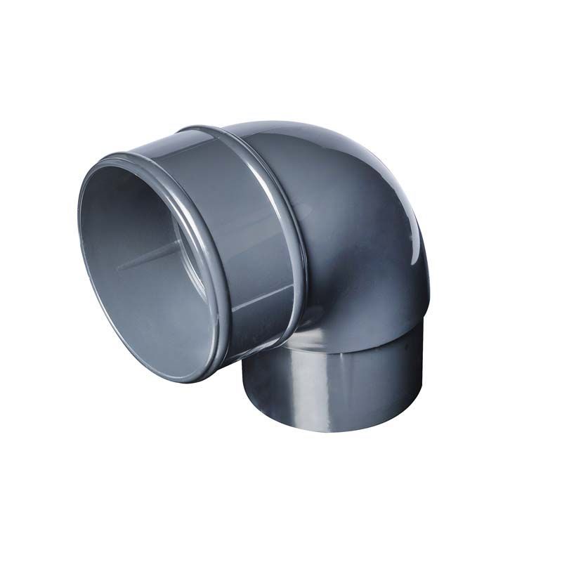 Deepflow Plastic Downpipe 92.5dg Bend Anthracite Grey Roofing
