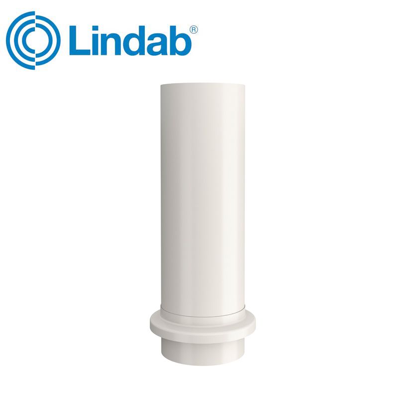 Lindab Round Downpipe Drain Shoe 100mm White