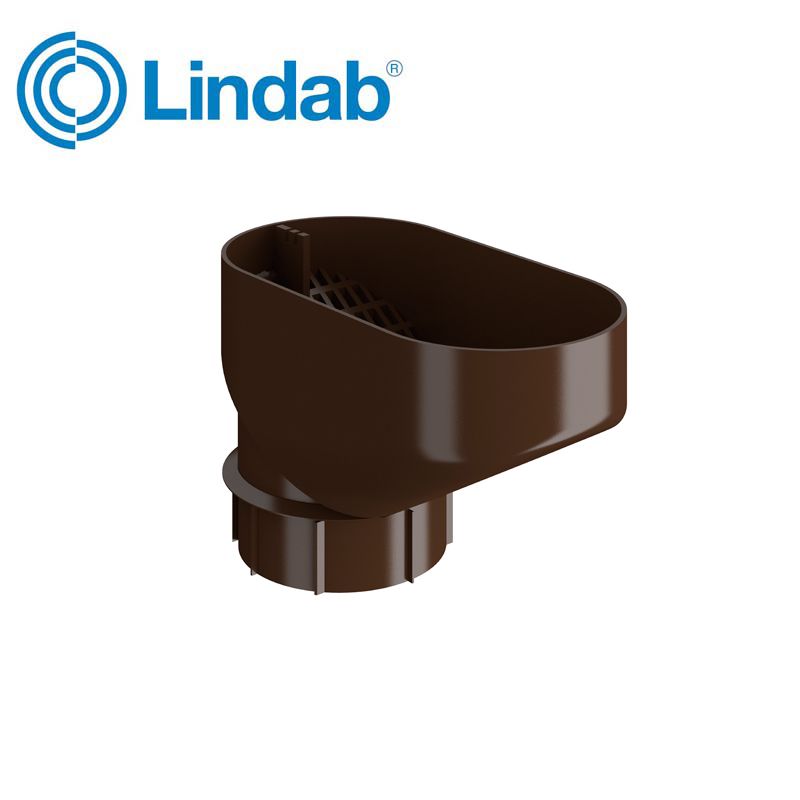 Lindab Drain Trap for Down Pipes HD Polythene 100mm - Brown
