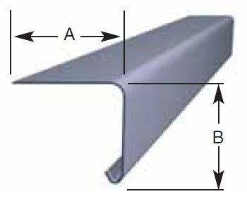 Fibreglass Flat Roofing GRP Drip Trim FT200 Grey (3m)