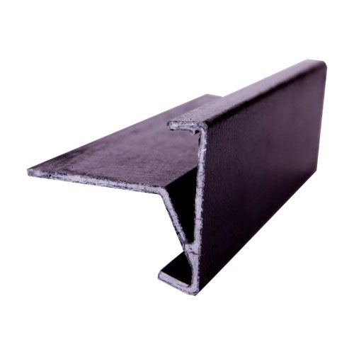 GRP Asphalt Roof V Trim (Black) - 55mm Face 60mm Leg 2.5m Long