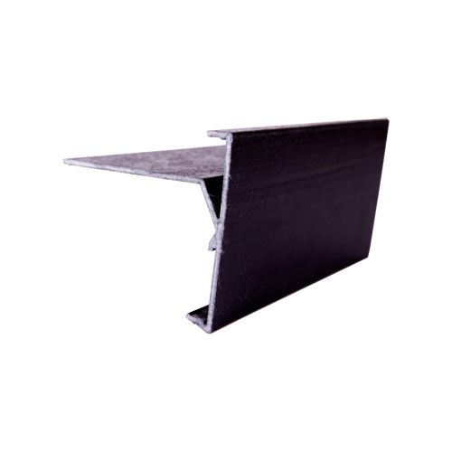 GRP Asphalt Roof V Trim (Black) - 90mm Face 90mm Leg 2.5m Long