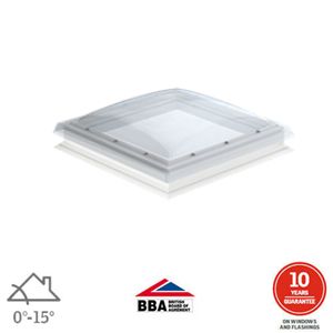 VELUX Flat Roof Window Clear Fixed Dome and Kerb - 600mm x 600mm