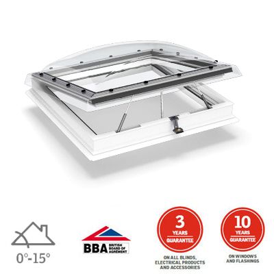 VELUX Flat Roof Window Opaque INTEGRA Dome and Kerb - 900mm x 900mm