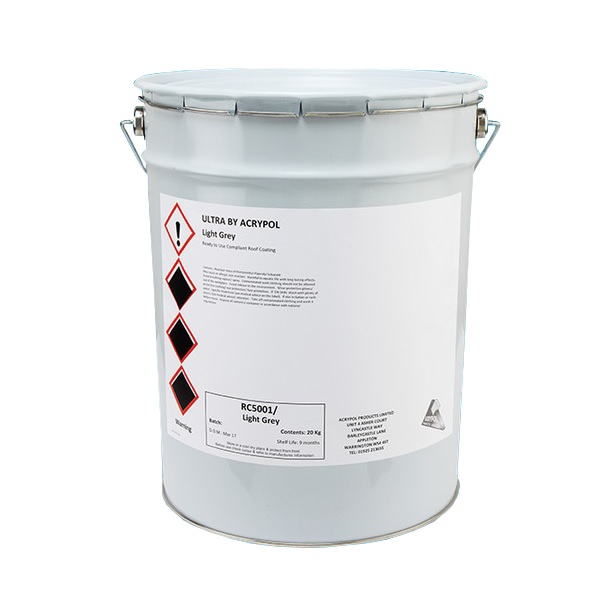 Acrypol Ultra Roof Coating Waterproof System in Light Grey - 7kg Tin