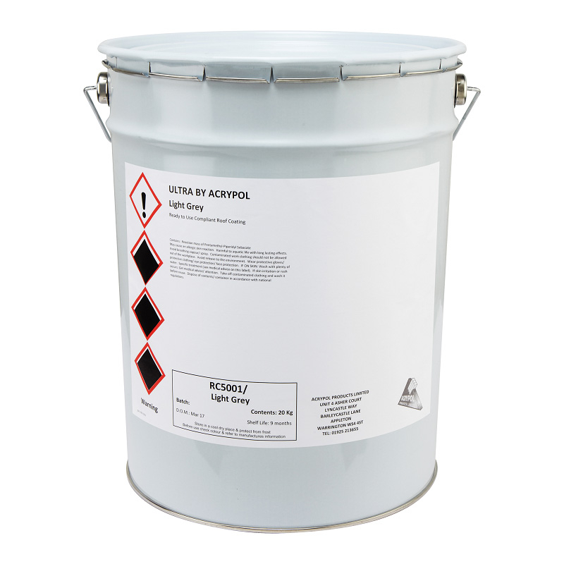 Acrypol Ultra Roof Coating Waterproof System in Light Grey - 20kg Drum