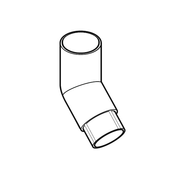 Alumasc Flushjoint 135dg Downpipe Bend 63mm Circular  - White