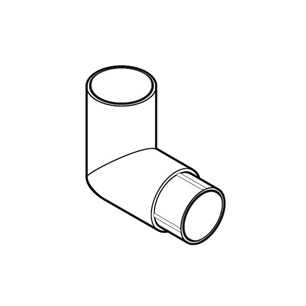 Alumasc Flushjoint 92.5dg Downpipe Bend 63mm Circular - White