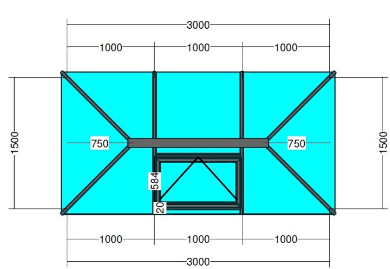 ATLAS Clear Double Glazed Traditional Roof Lantern in Grey with