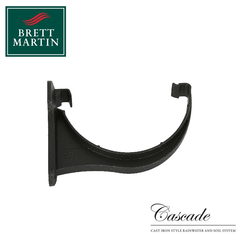 Cascade Cast Iron Style 170mm Half Round Fascia Bracket (Black)