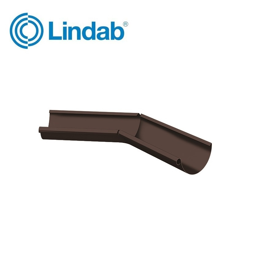 Lindab Half Round Int. 135 Degree Gutter Angle 125mm - Coffee Brown
