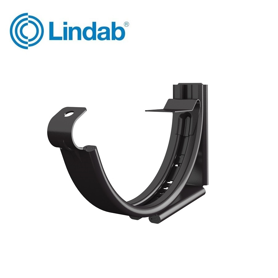 Lindab Round Adjustable Snap-On Bracket 125mm - Coffee Brown