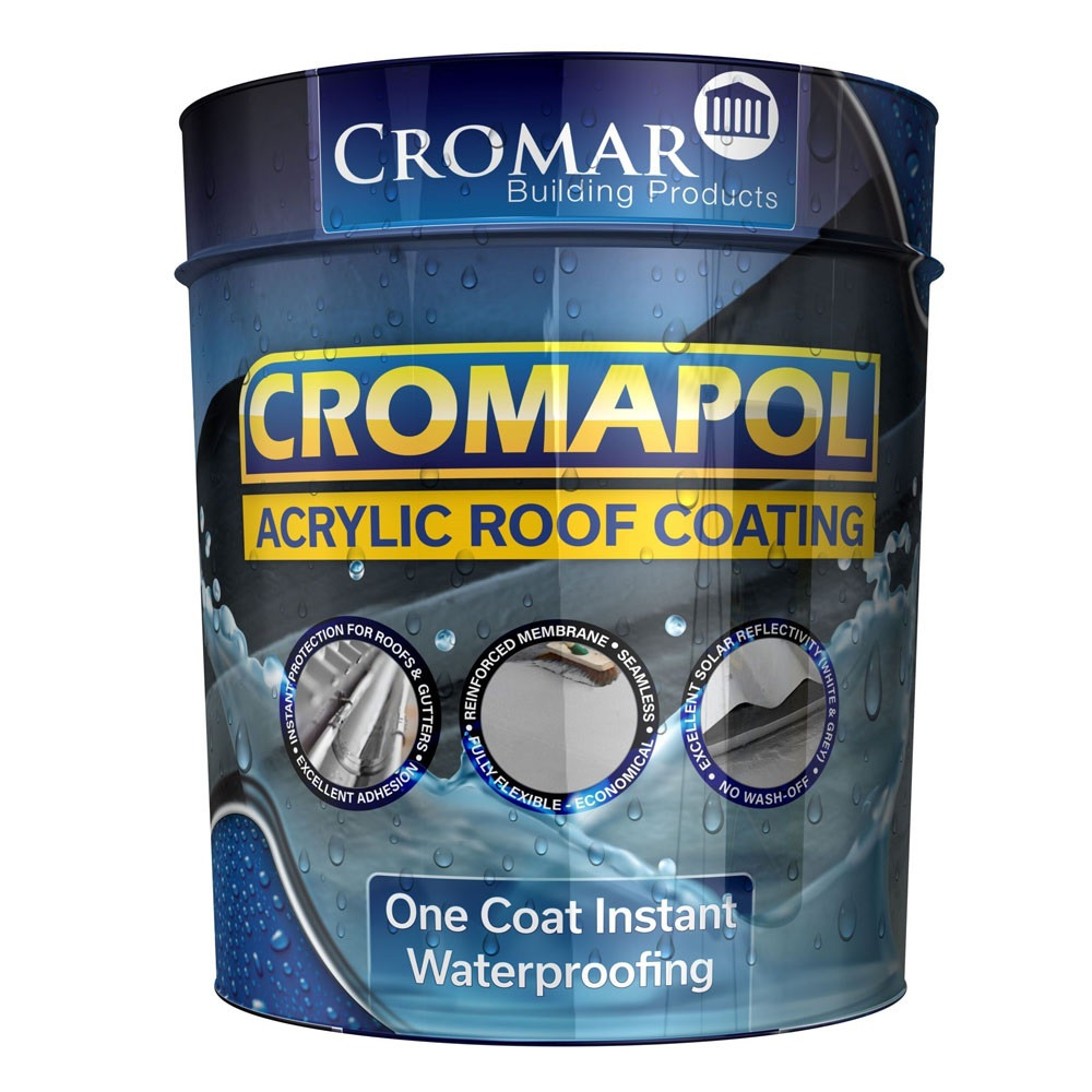 Cromapol Fibre Free Acrylic Waterproof Coating - 20kg Grey
