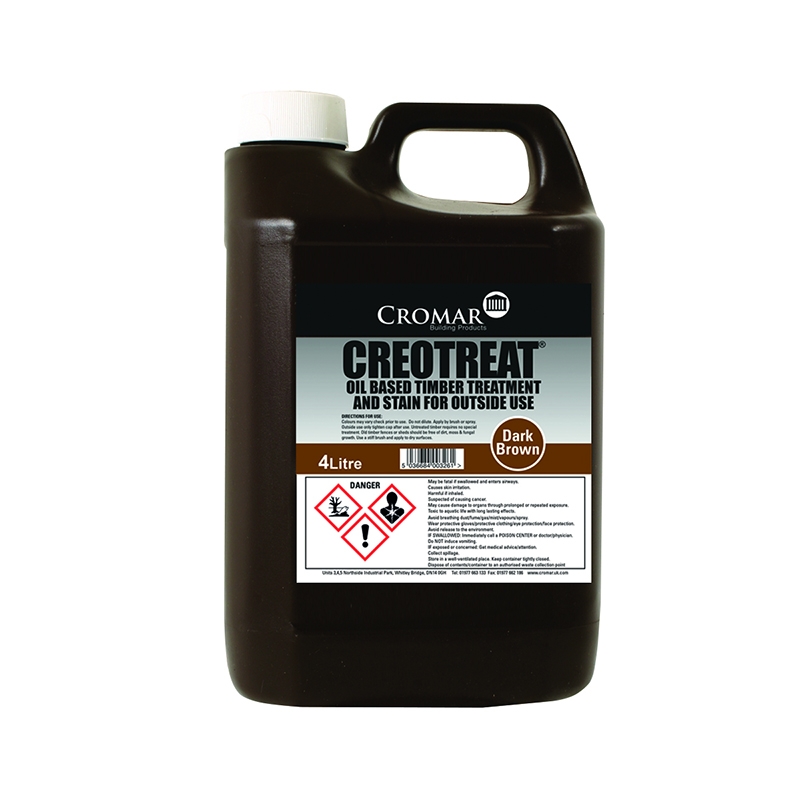 Cromar Creotreat Black Timber Treatment for Fences & Sheds - 20ltr